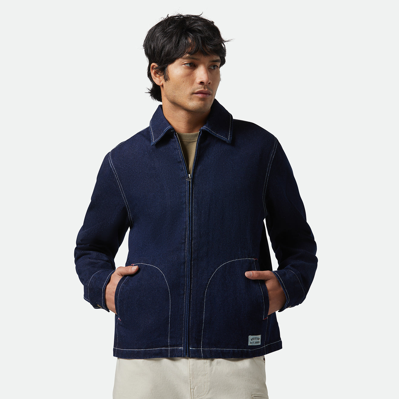 MECHANIC GARAGE ZIP JKT - RINSE DENIM