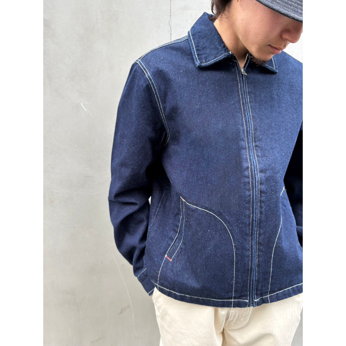 MECHANIC GARAGE ZIP JKT - RINSE DENIM