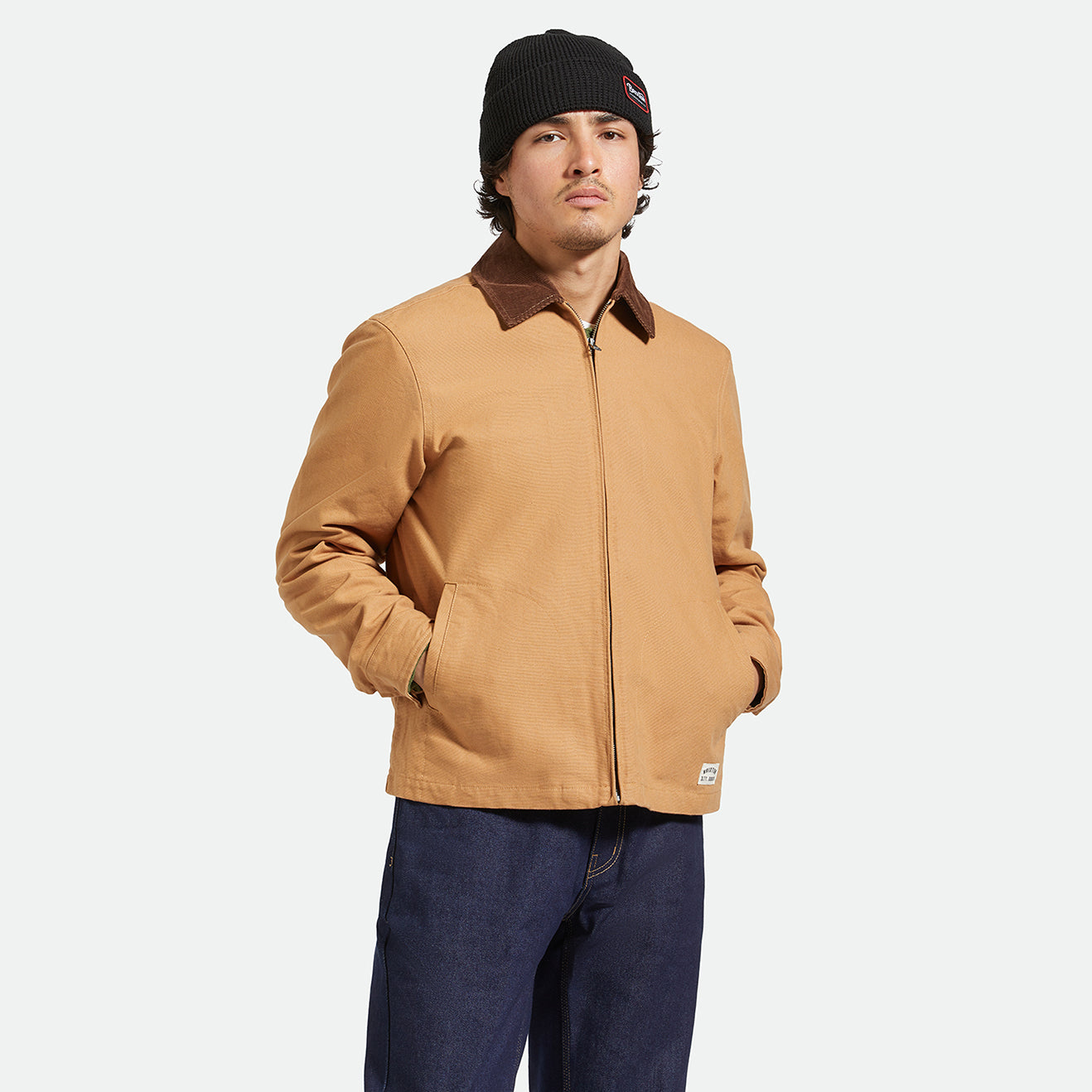 MECHANIC GARAGE ZIP JKT-TOBACCO BROWN
