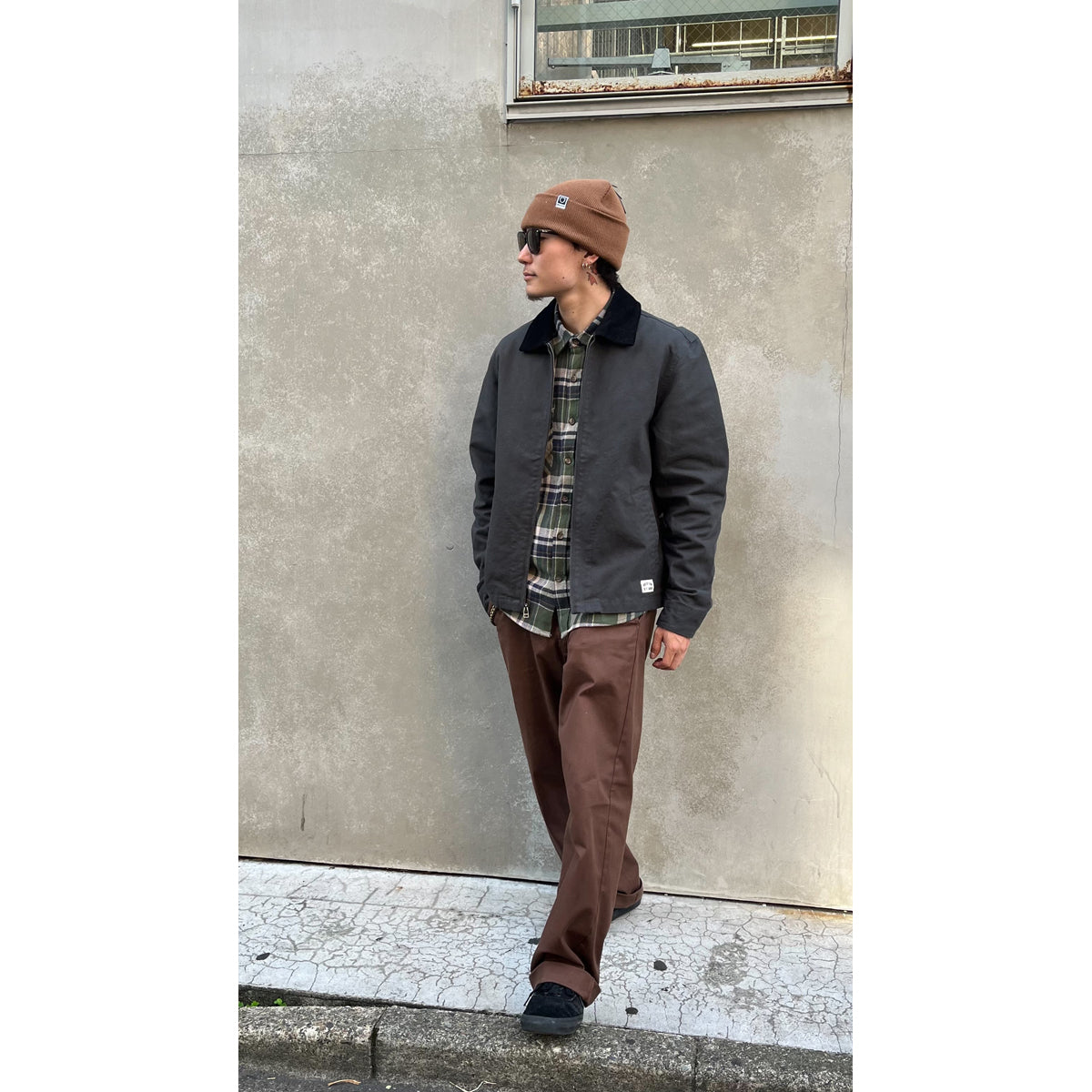 MECHANIC GARAGE ZIP JKT-WASHED BLACK