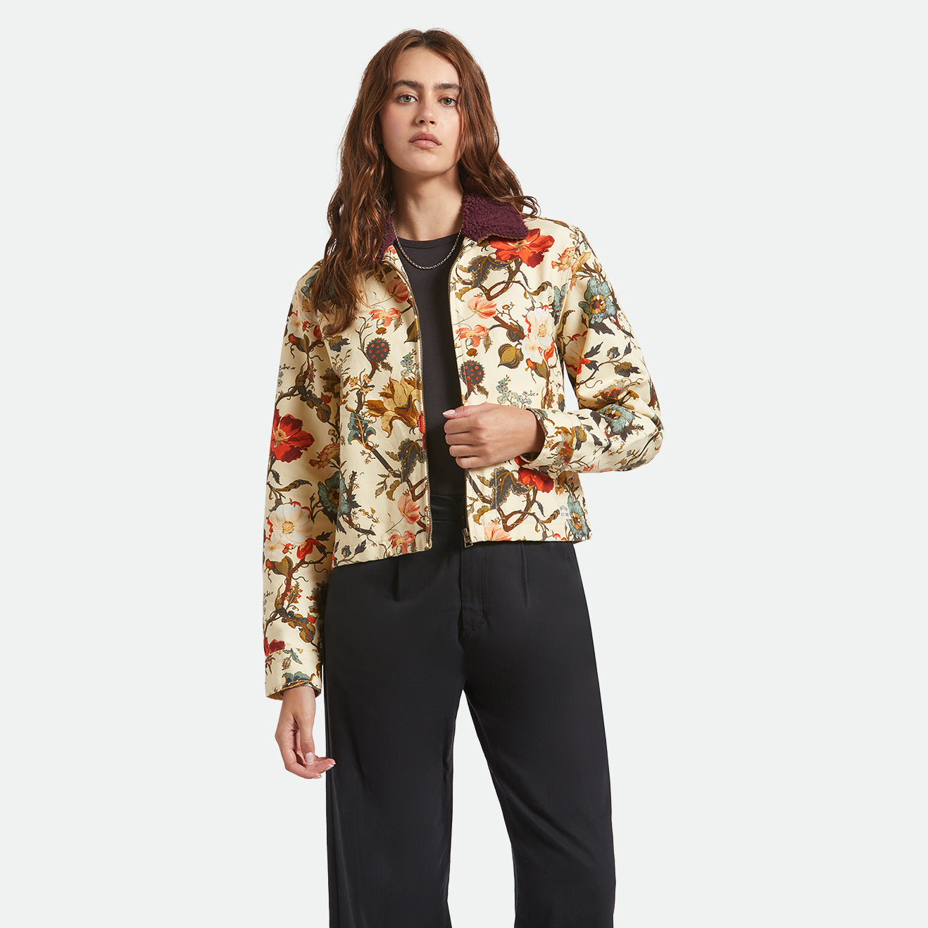 MECHANICS W GARAGE ZIP JACKET - BOTANICAL FLORAL