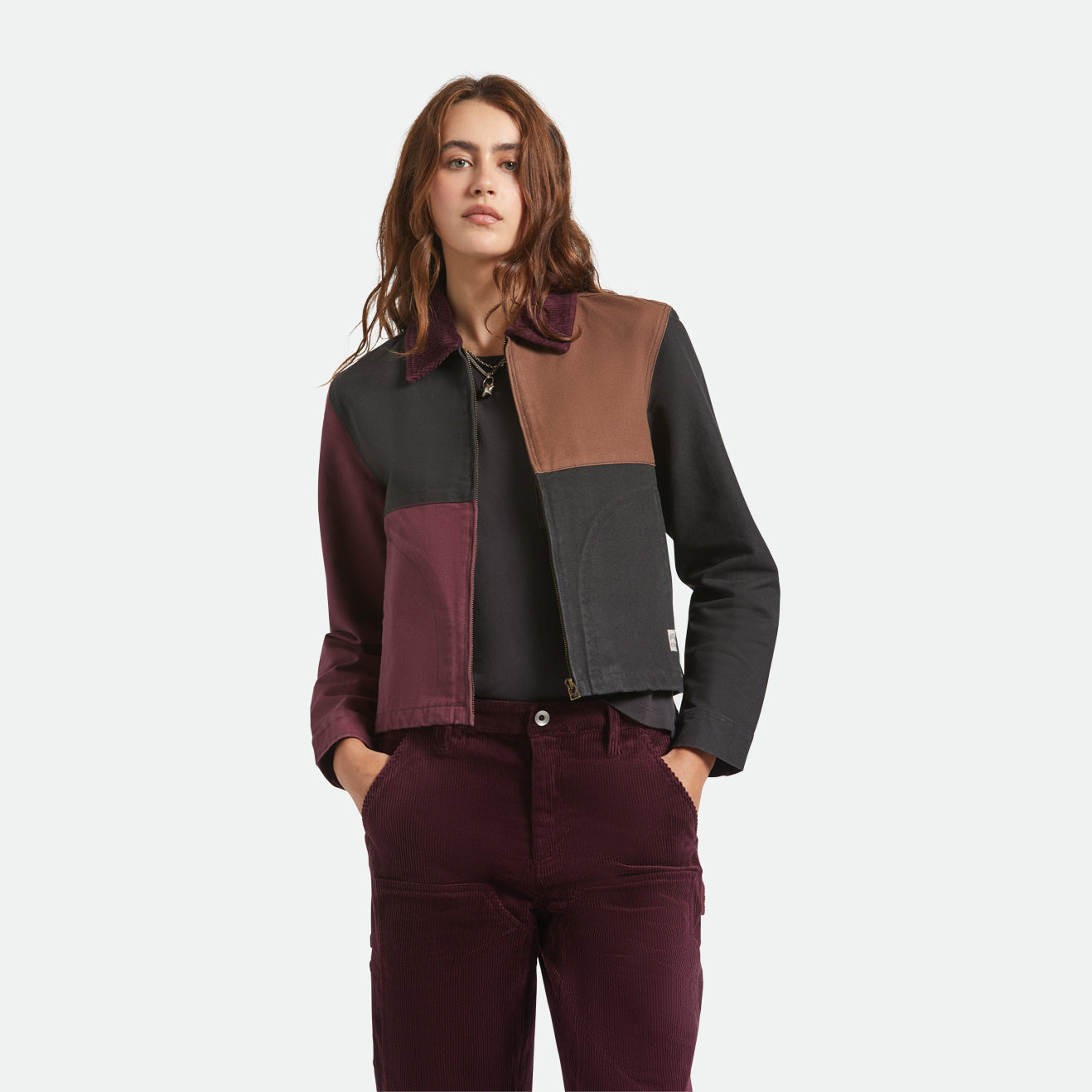 MECHANICS W GARAGE ZIP JACKET - PORT/BLACK/PINECONE BROWN