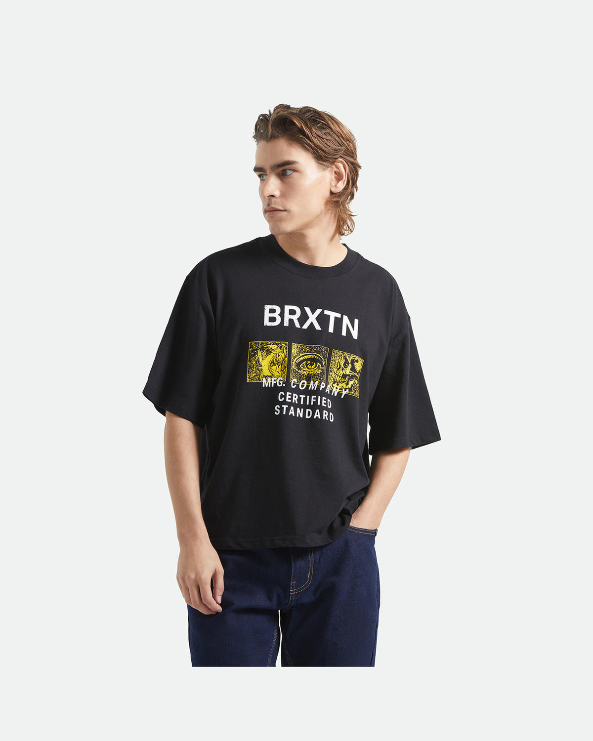 MOLLAR S/S CROPPED TEE - BLACK