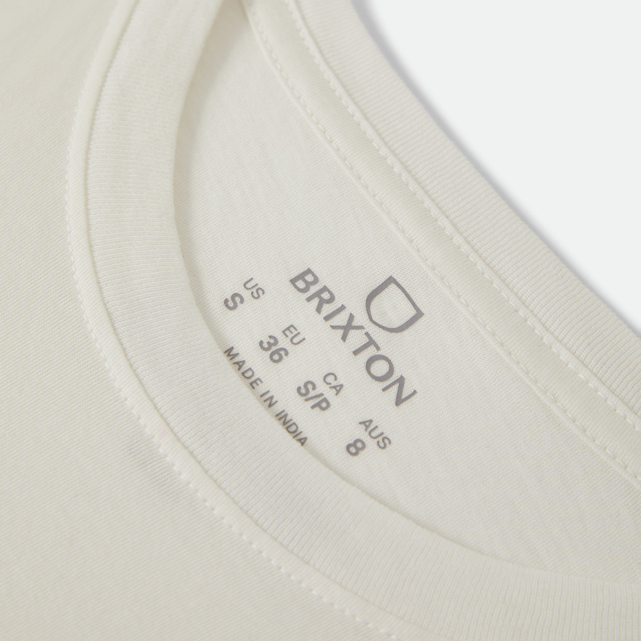 PINNED SLIM CREW TEE - OFF WHITE