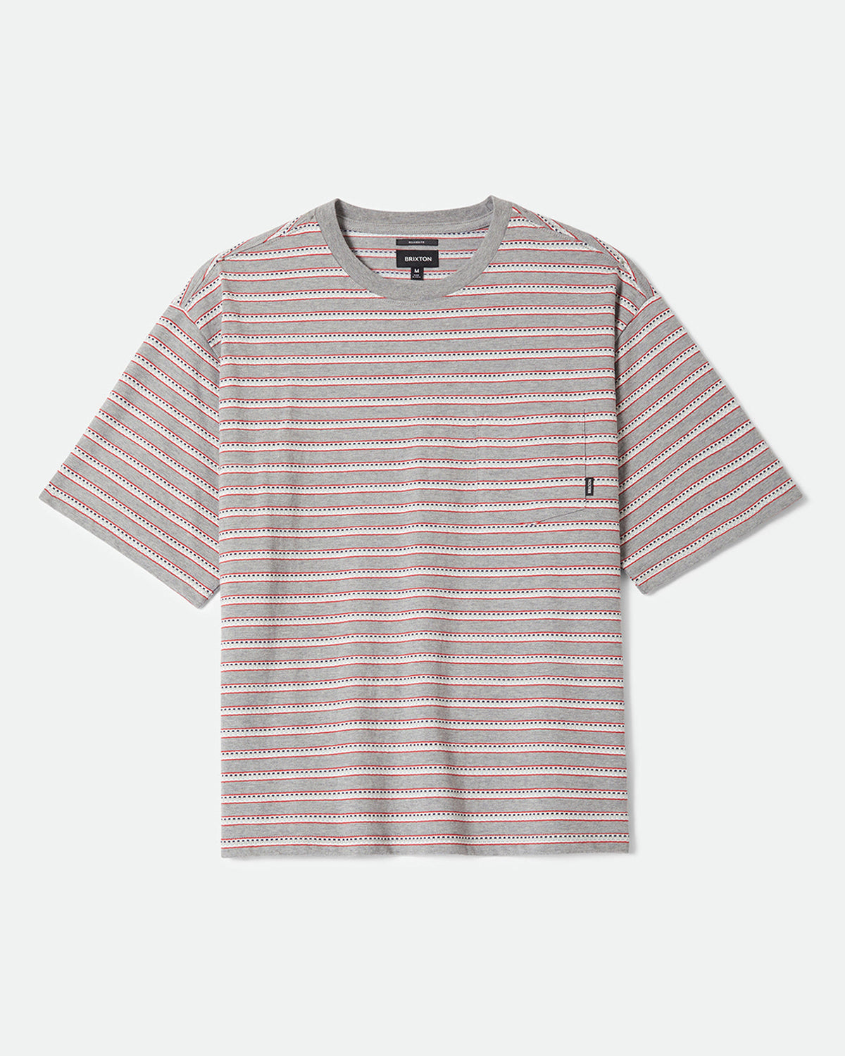 POOLSIDE PIQUE BOX CROP TEE - HEATHER GREY