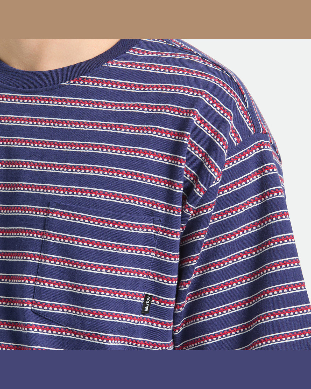 POOLSIDE PIQUE BOX CROP TEE - WASHED NAVY
