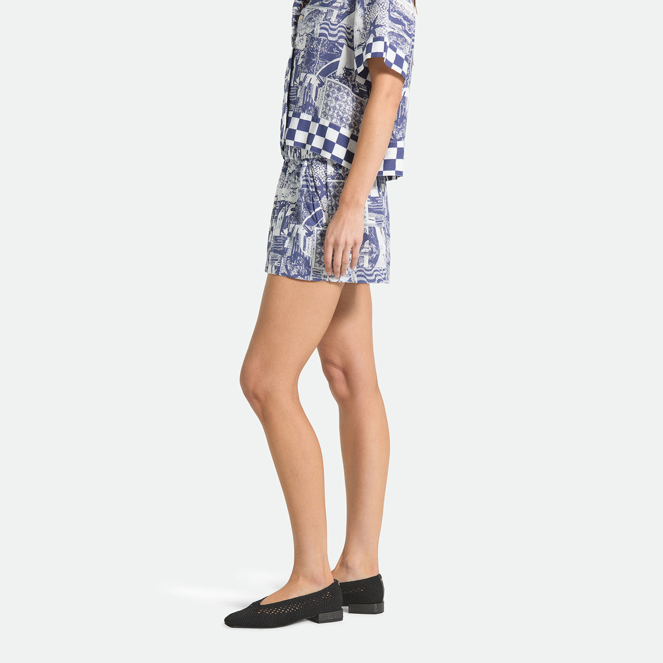 POST PLAYA E-WAIST SHORT - NAVY/WHITE COLLAGE