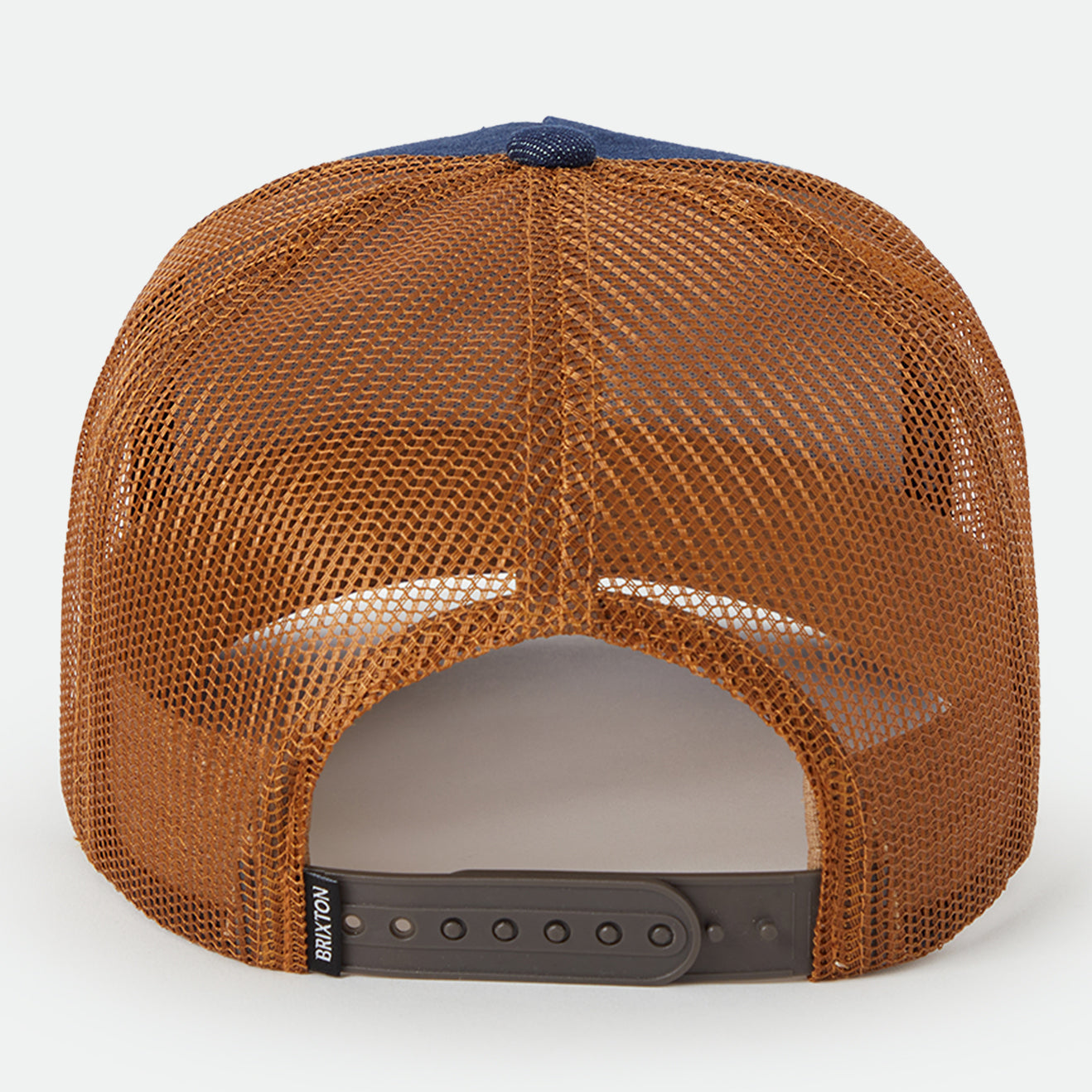 REEVES TRUCKER HAT - WASHED DENIM/CARAMEL
