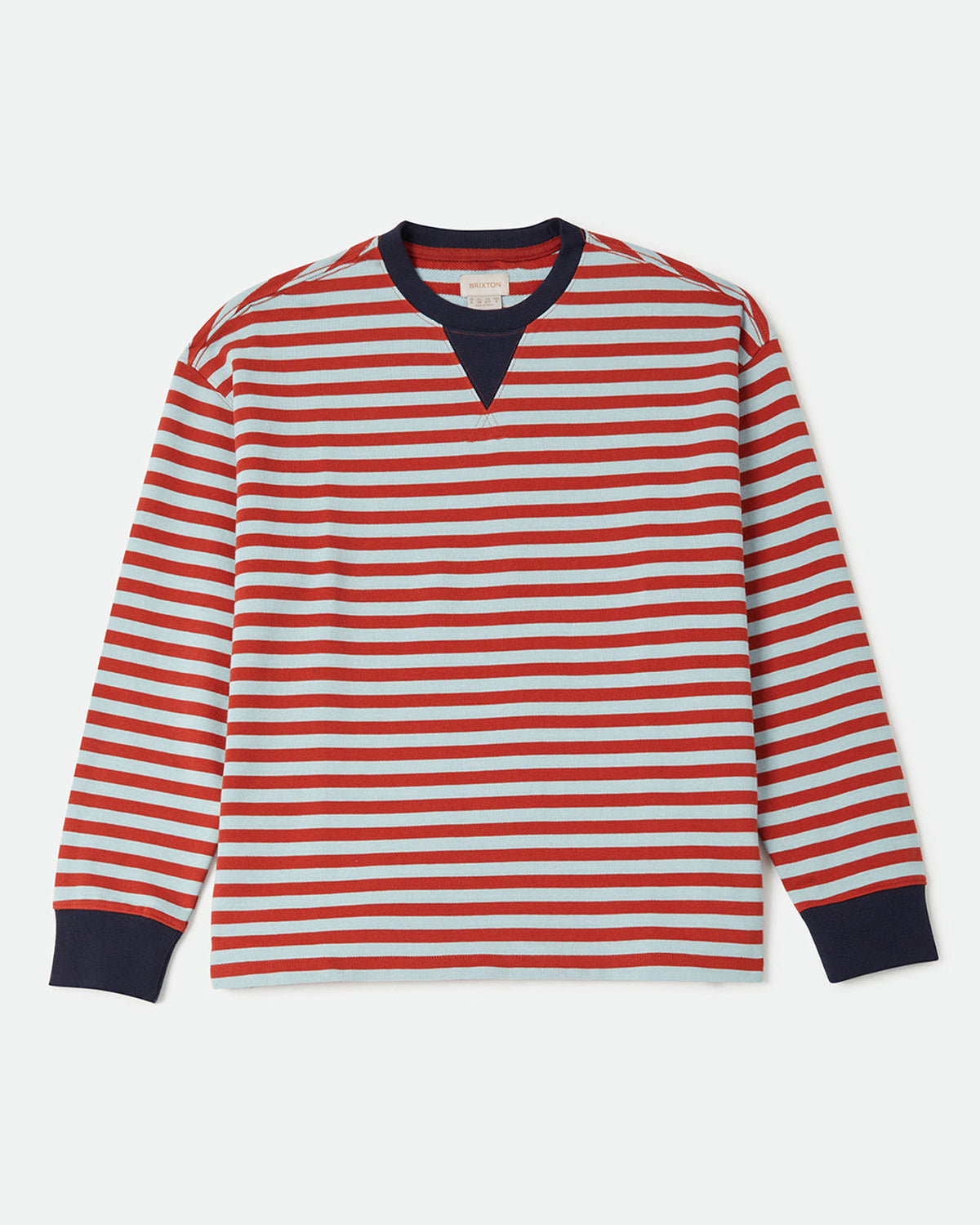 RETRO LONG SLEEVE CREW - SEA GRASS/RUST
