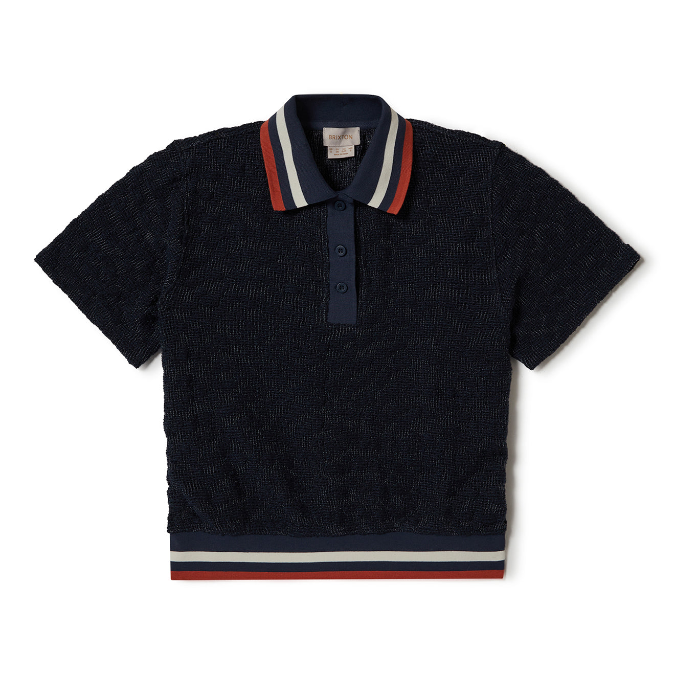 RETRO MESH S/S POLO - WASHED NAVY