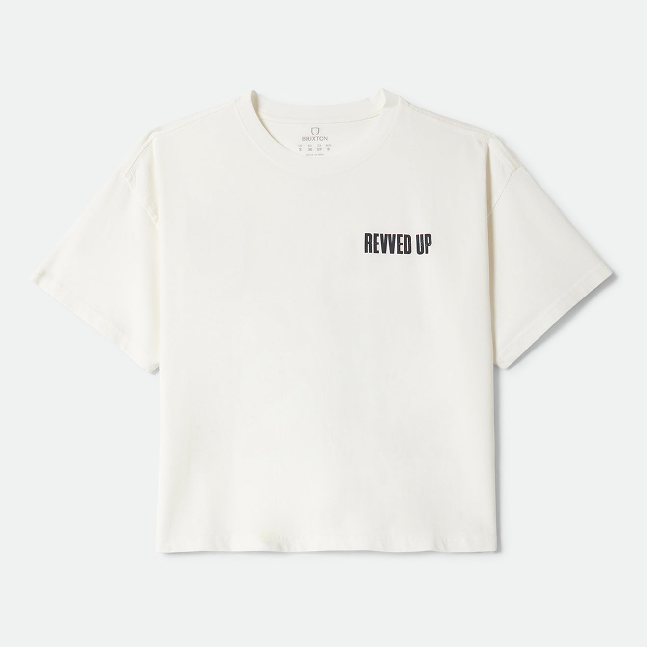 REVVED UP BOXY CREW TEE - OFF WHITE