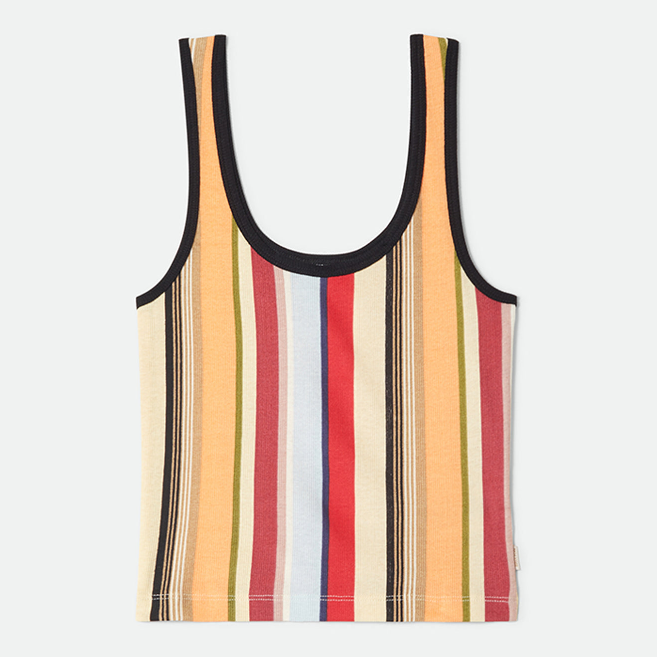 RINGER ORGANIC A-TANK - PEACH COBBLER MULTI STRIPE