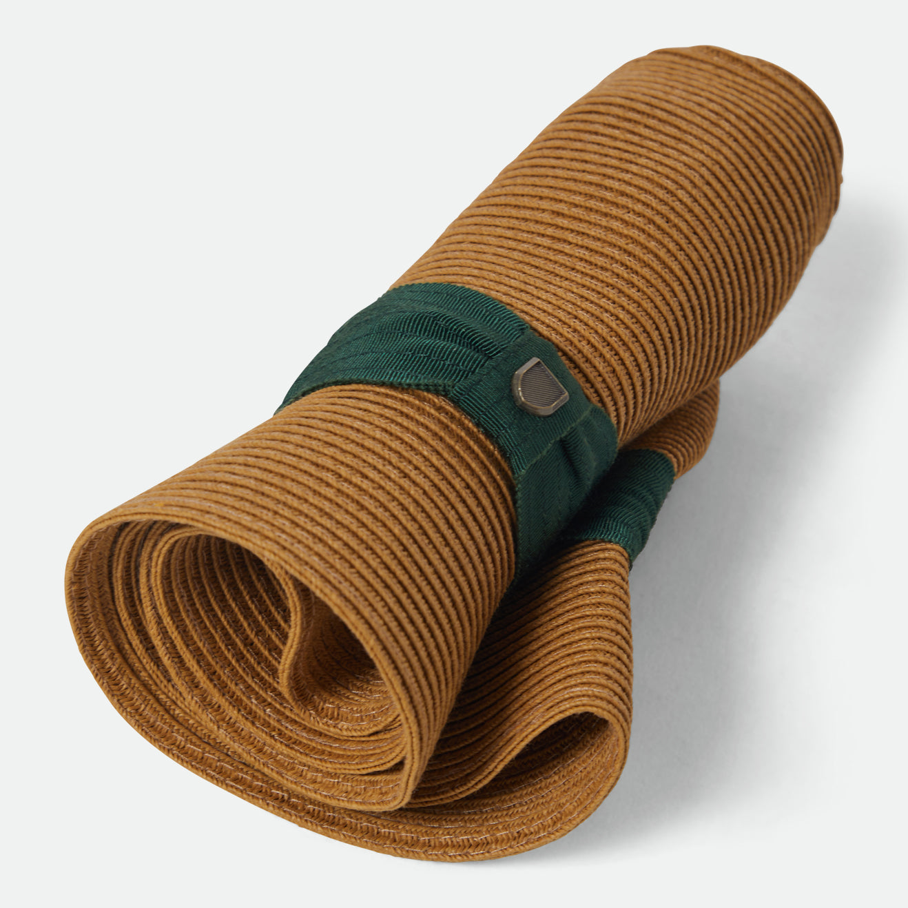 ROMA STRAW PACKABLE FEDORA - DARK TAN/PRIMAL GREEN