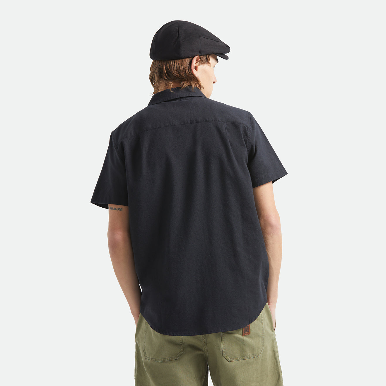 SANFORD OXFORD S/S WVN - BLACK