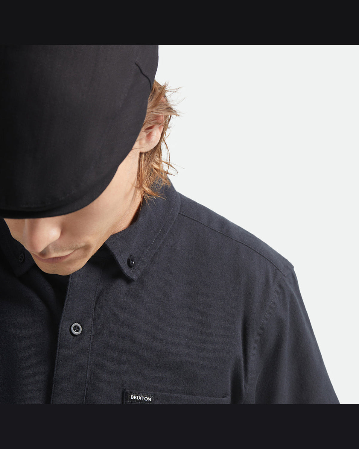 SANFORD OXFORD S/S WVN - BLACK