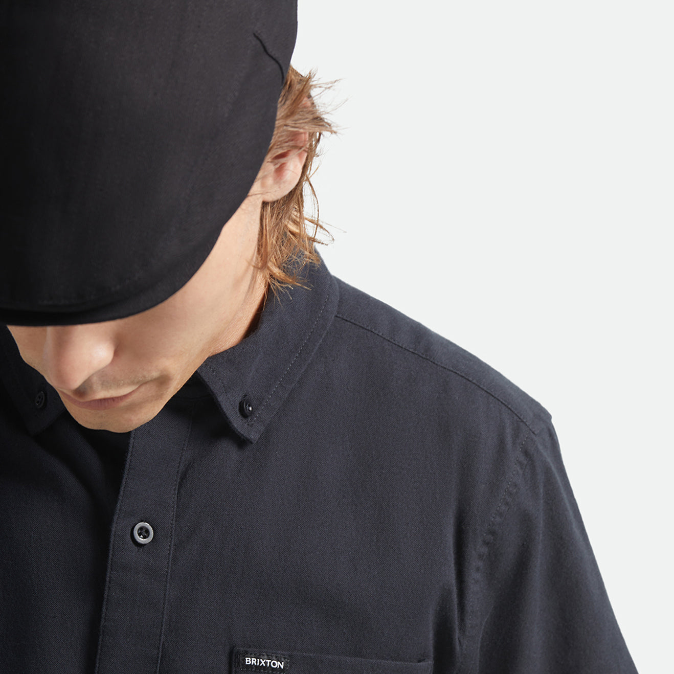 SANFORD OXFORD S/S WVN - BLACK