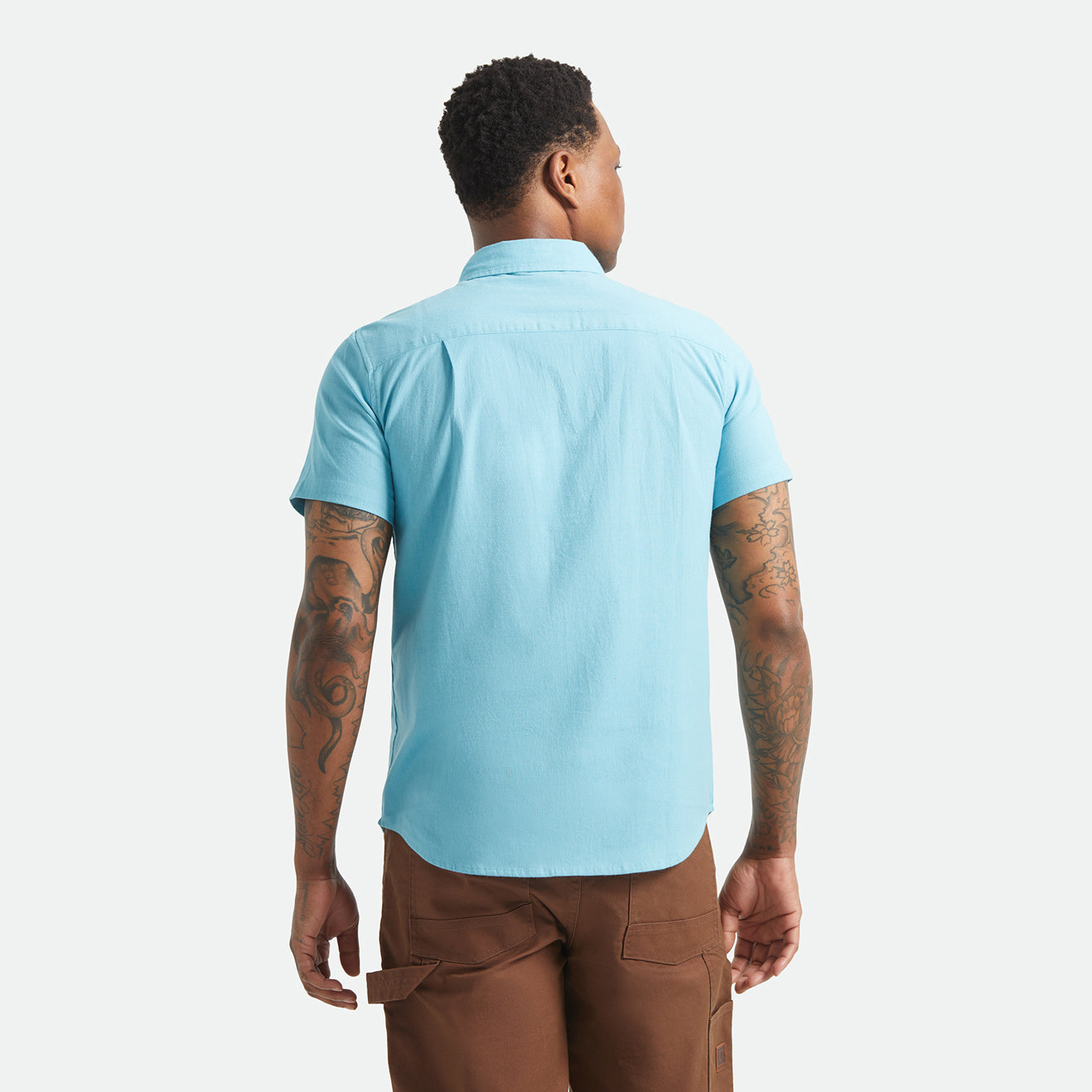 SANFORD OXFORD S/S WVN - BLUE AURA