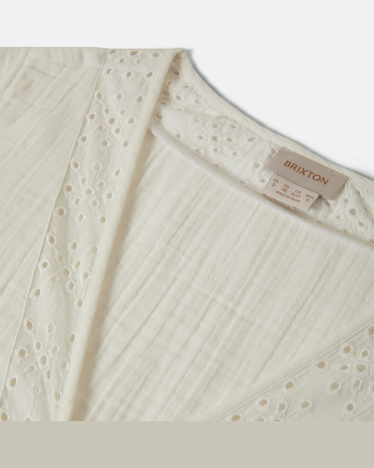 SEASIDE EYELET TOP - OFF WHITE EYELET