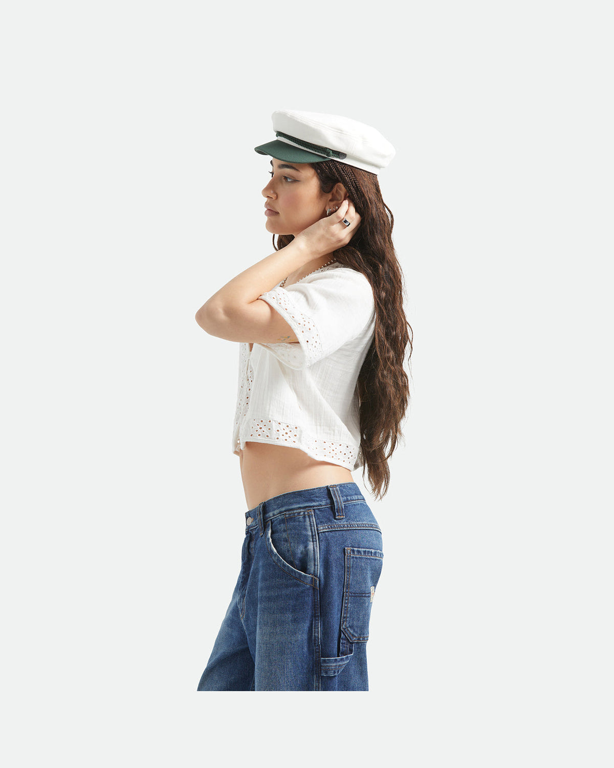 SEASIDE EYELET TOP - OFF WHITE EYELET