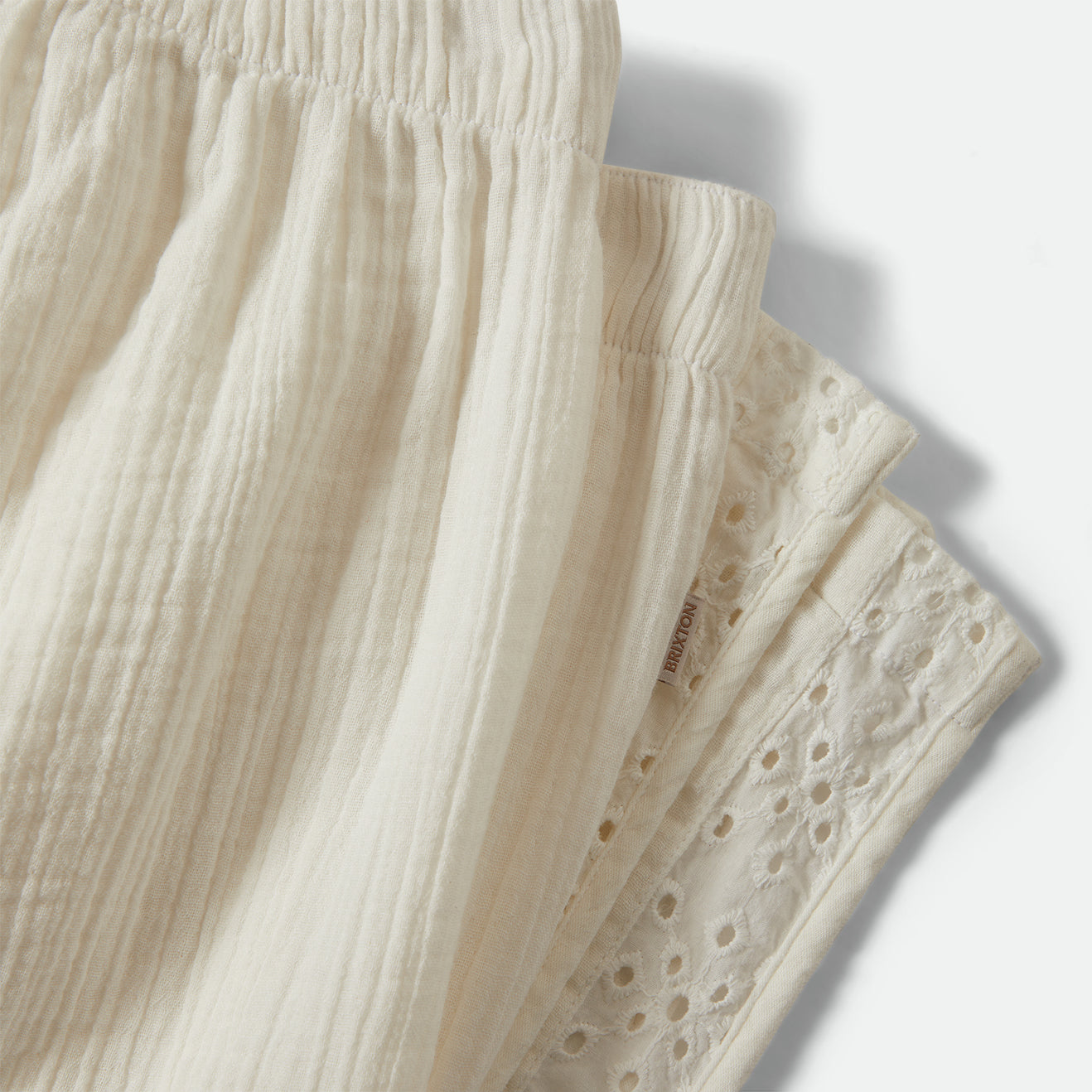 SEASIDE EYELET WIDE LEG PANT - OFF WHITE EYELET