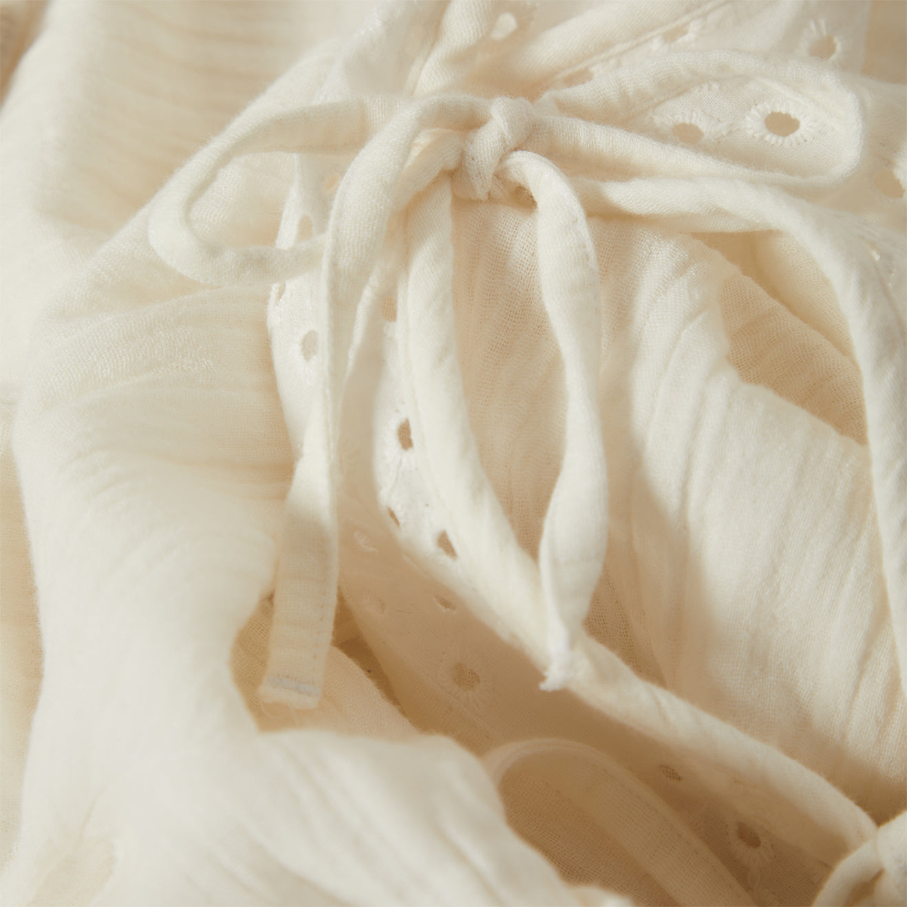 SEASIDE EYELET WIDE LEG PANT - OFF WHITE EYELET