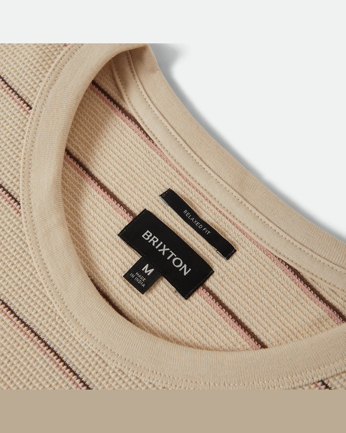 SHIELD PIQUE S/S BOXY KNIT TEE - WHITECAP/SEA FOAM/PINECONE BROWN