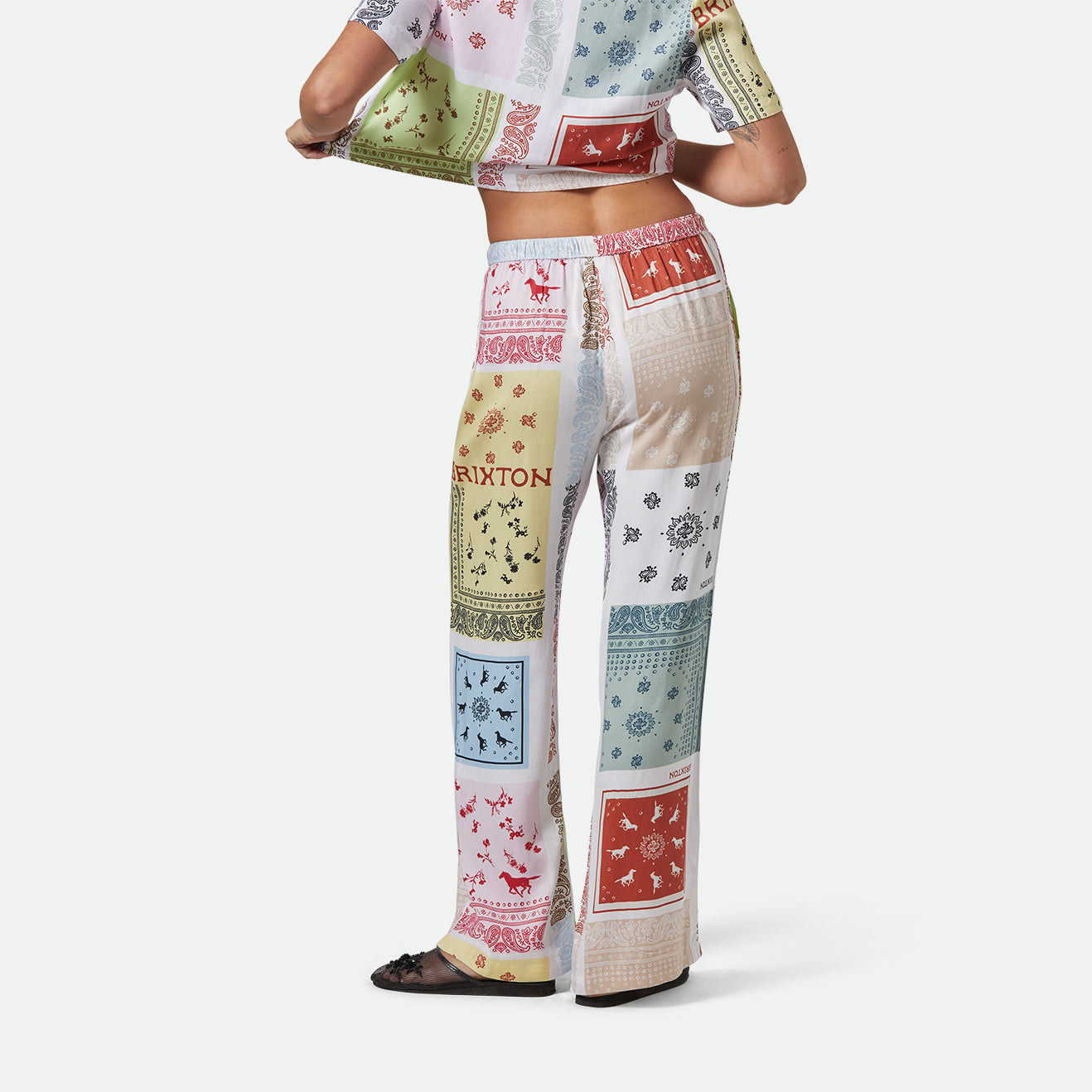 SILKY HUDSON LOUNGE PANT-MULTI COLOR BANDANA