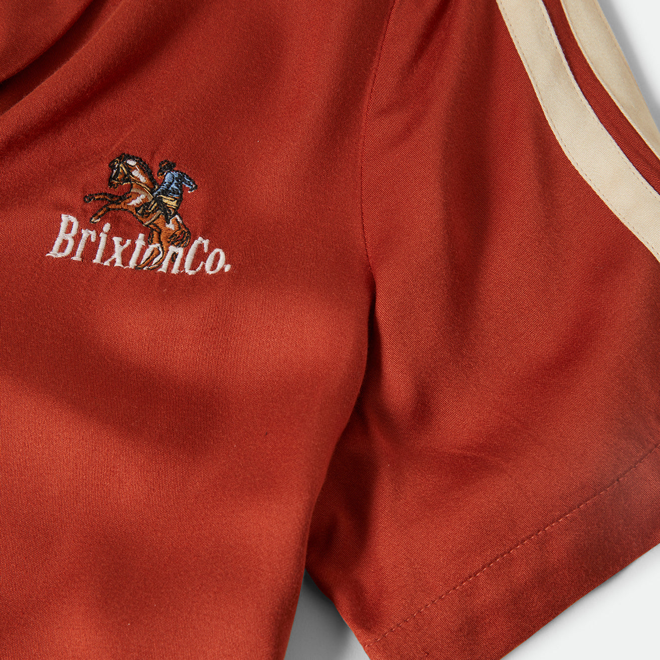 SILKY S/S BOWLING BUTTON DOWN-BURNT BRICK