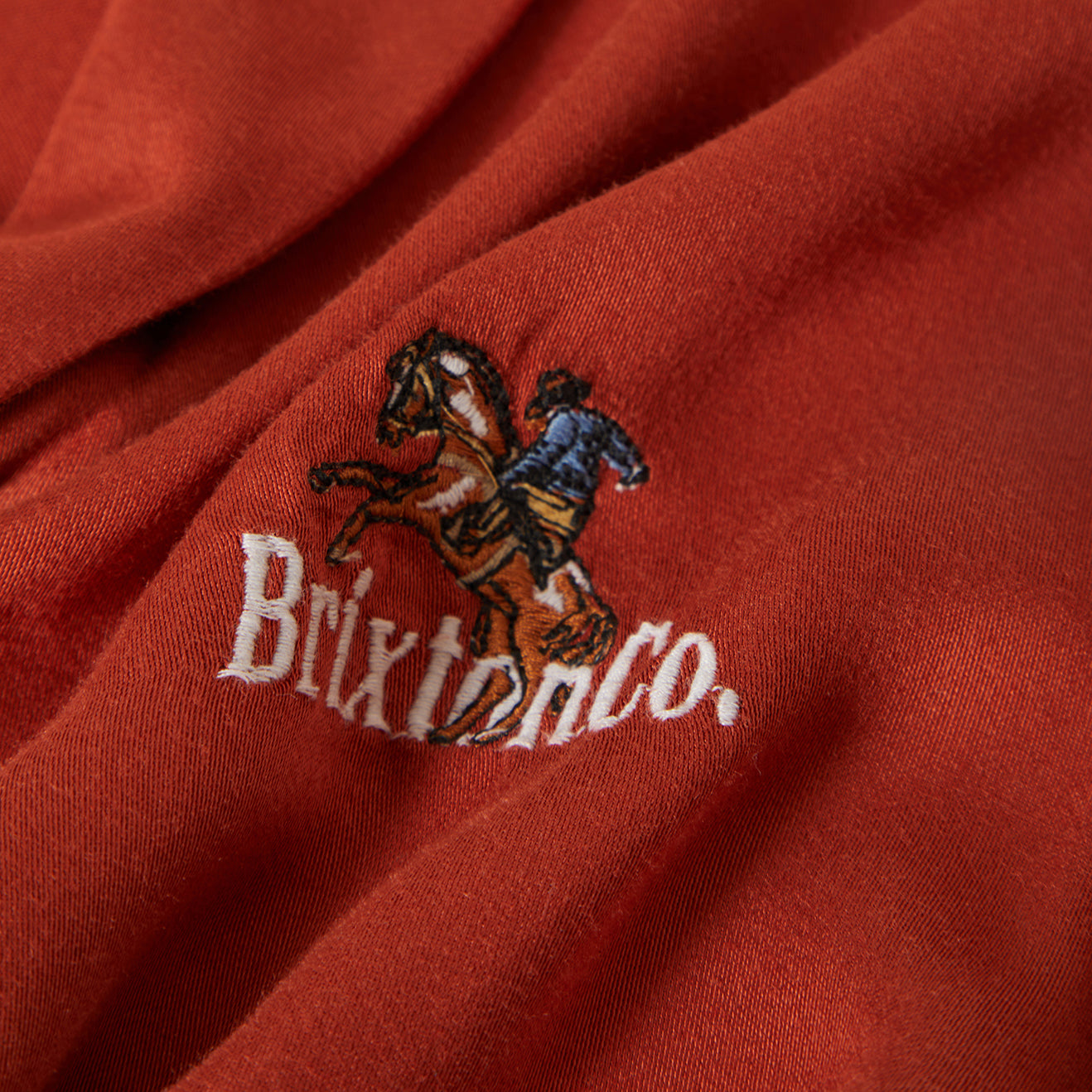 SILKY S/S BOWLING BUTTON DOWN-BURNT BRICK