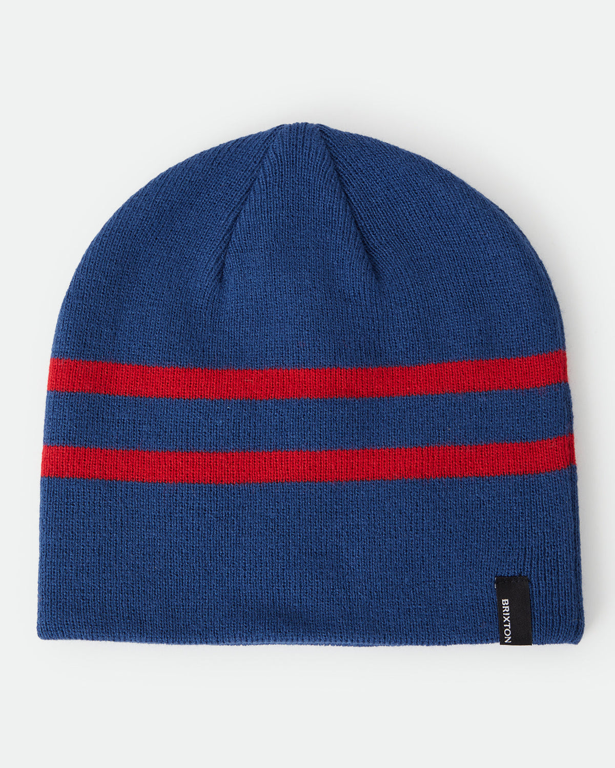 SKULLY BEANIE - NAVY/RED STRIPE