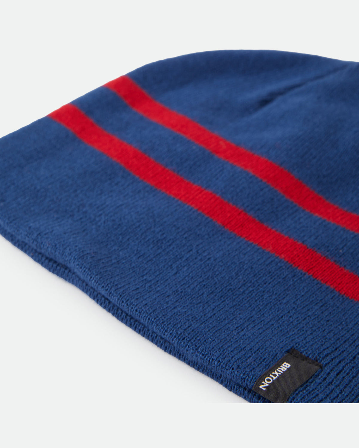 SKULLY BEANIE - NAVY/RED STRIPE