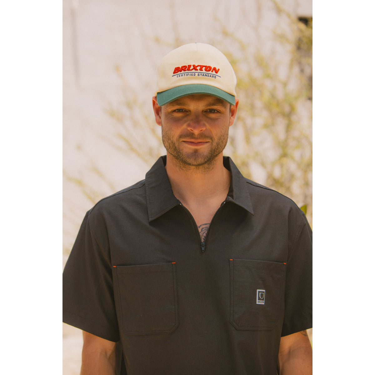 BRIXTON CERTIFIED LP ADJ HAT - WASHED CELESTIAL YELLOW/MEDITERRANEAN TEAL