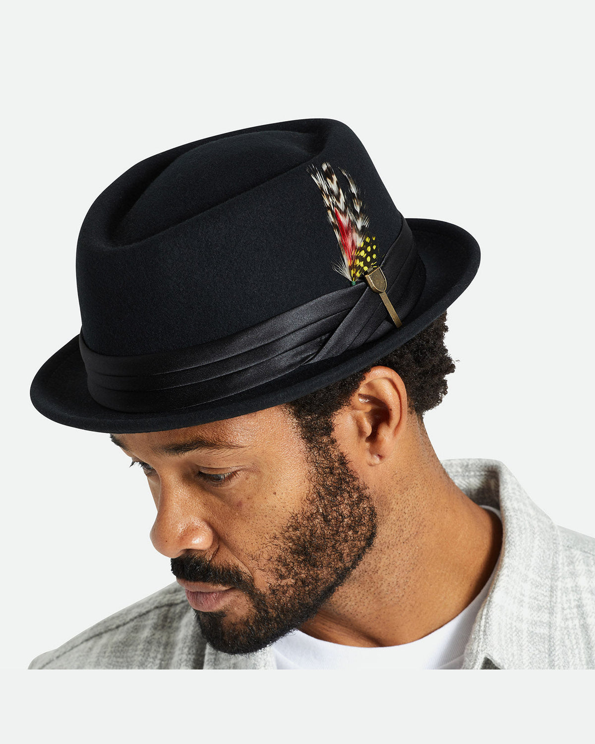STOUT PORK PIE - BLACK/BLACK