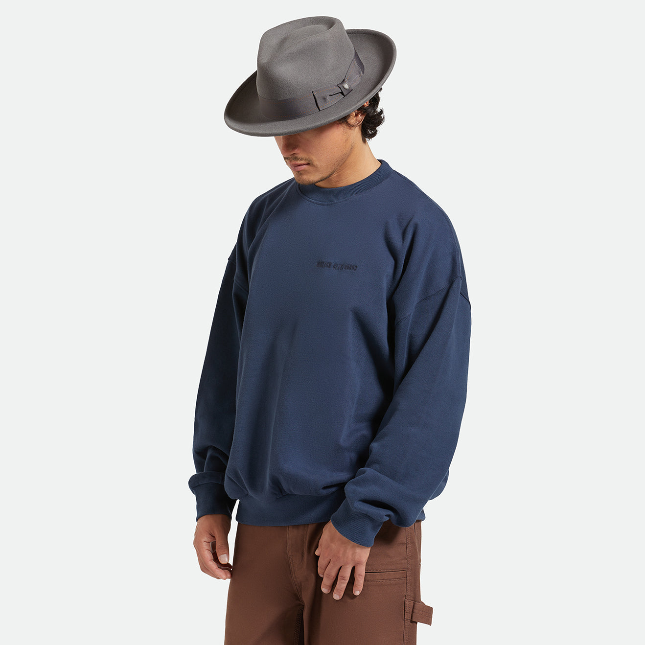 SWINDLE CONVERTABRIM FEDORA-GREY/GREY