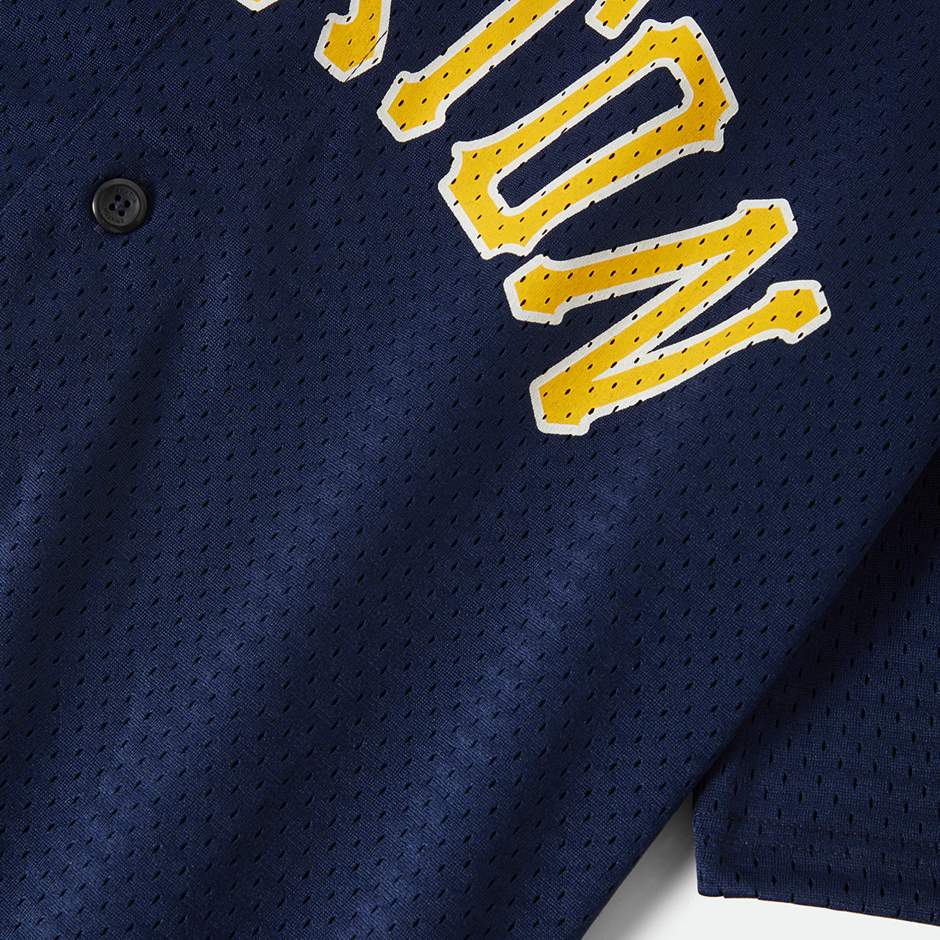 THE BRIXTON MESH BASEBALL JERSEY - WASHED NAVY