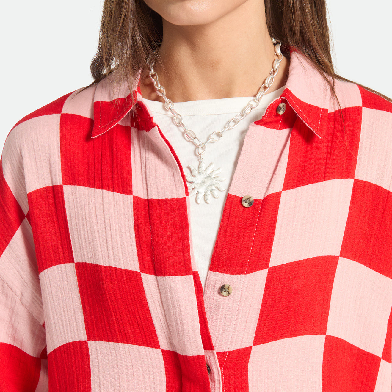 THE GETAWAY ROMPER - SILVER PINK/ADRENALINE RUSH CHECKERBOARD