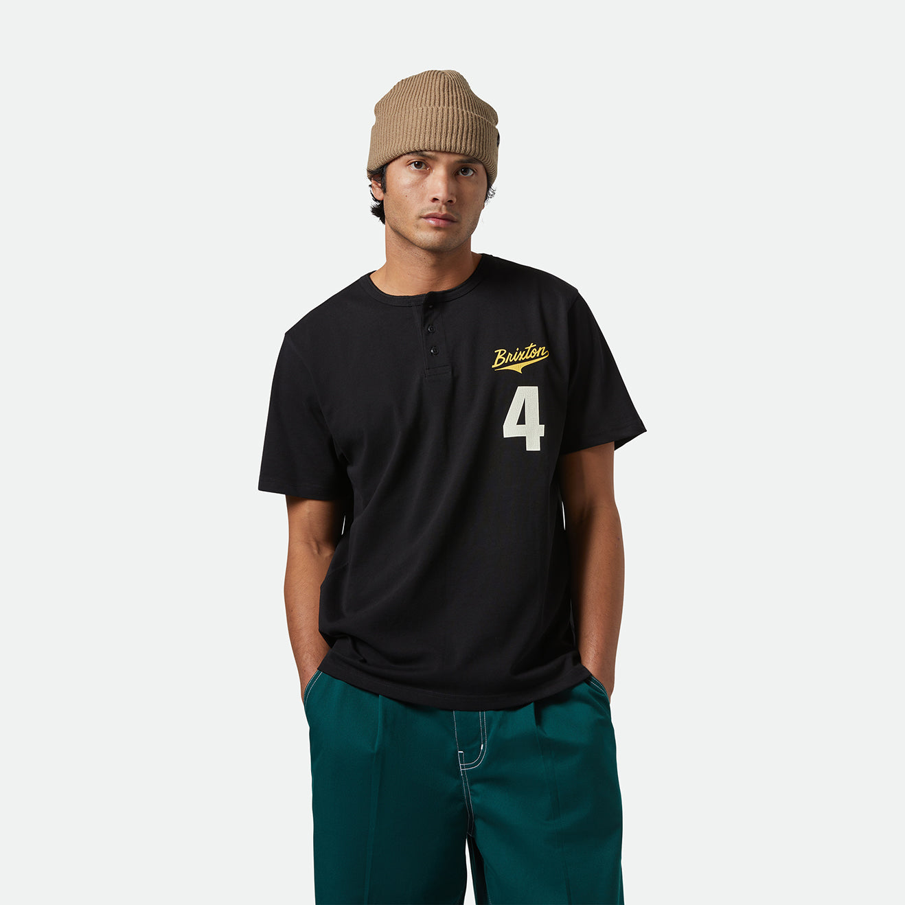 THE LEAGUE BASEBALL TEE - BLACK/BLACK