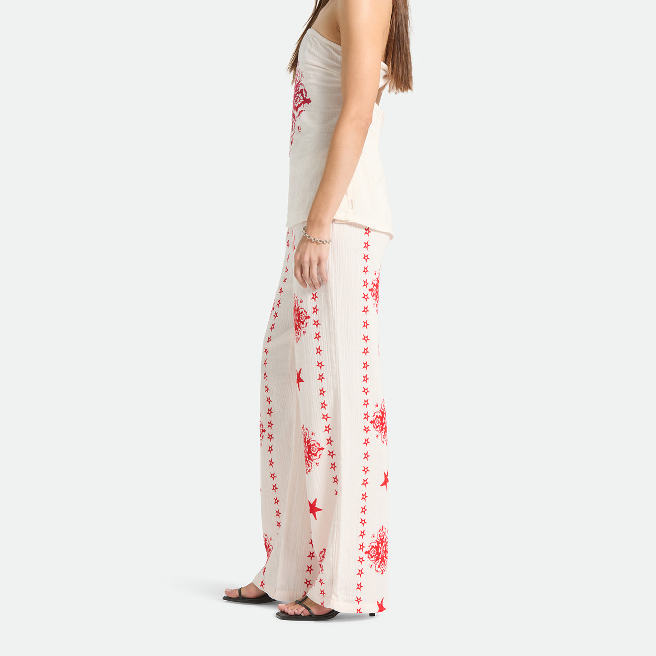 THE LOLA LOUNGE PANT - OFF WHITE TILE