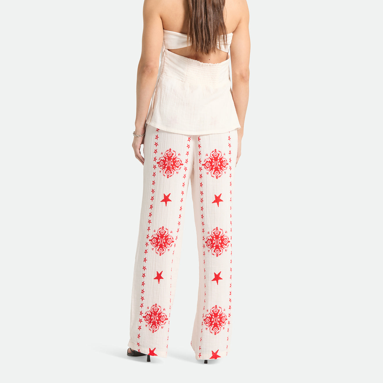 THE LOLA LOUNGE PANT - OFF WHITE TILE
