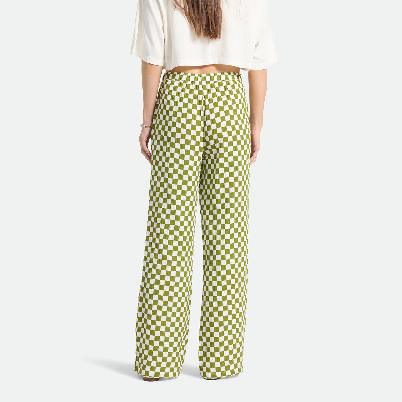 THE LOLA LOUNGE PANT - SUBLIME GREEN CHECKERBOARD