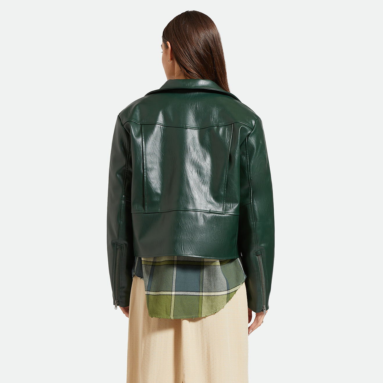 THE MOTO VEGAN LEATHER JKT-PINE NEEDLE