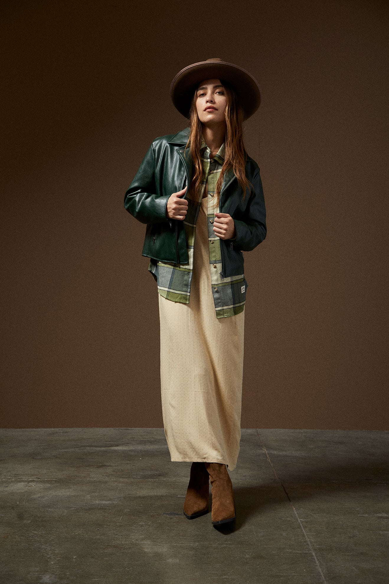THE MOTO VEGAN LEATHER JKT-PINE NEEDLE