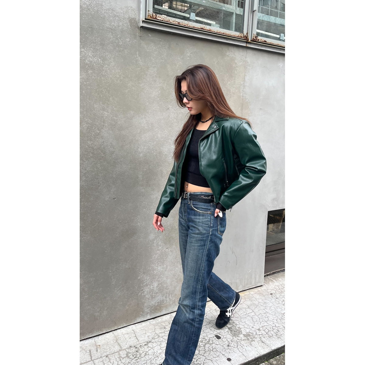 THE MOTO VEGAN LEATHER JKT-PINE NEEDLE