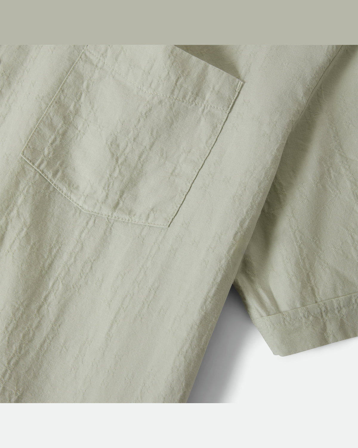 THE VINTAGE S/S WVN - SEA FOAM JACQUARD CHECK