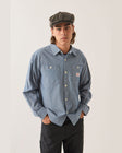 TRADEMARK L/S WVN - BLUE CHAMBRAY MICRO STRIPE