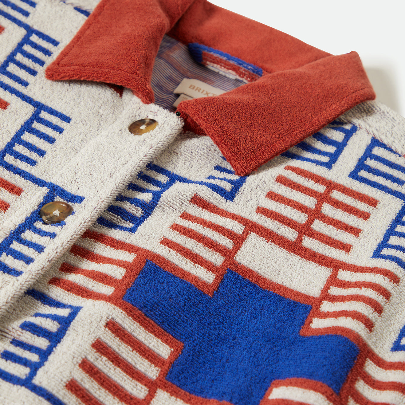 TRAIL TERRY CLOTH TRUCKER JACK - ELECTRONIC INDIGO PATTERN