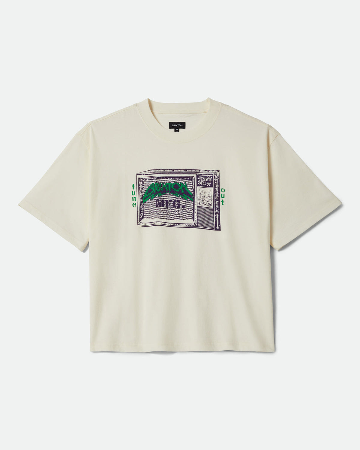TUNE OUT S/S CROPPED TEE - CREAM