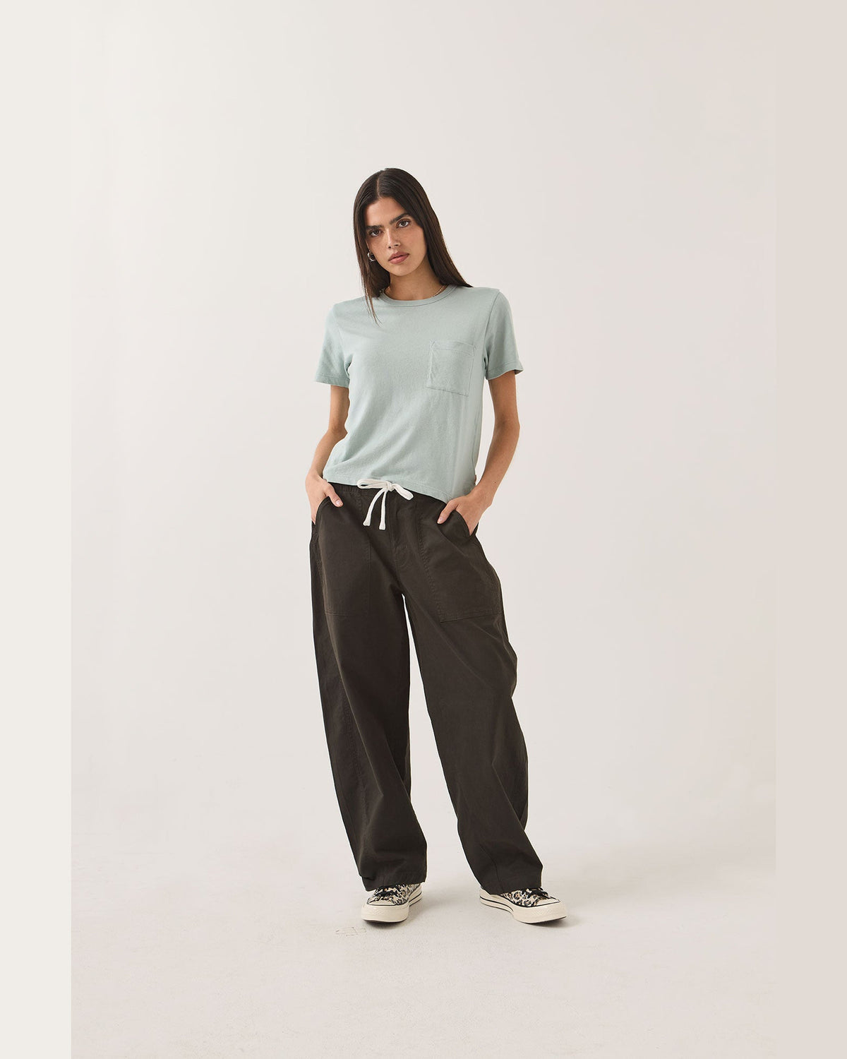 UTILITY EVERYDAY BARREL PANT - WASHED BLACK