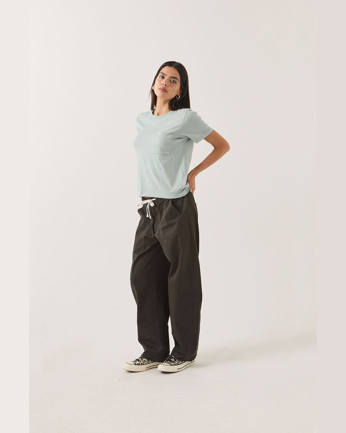 UTILITY EVERYDAY BARREL PANT - WASHED BLACK
