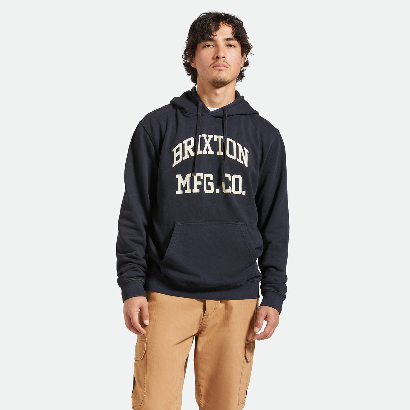 VARSITY BROKEN IN HOOD - BLACK WORN WASH
